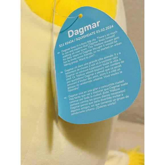 NEW Squishmallows 11” Dagmar The Yellow Lemon Cow Plush Stuffed Animal 2024 - Picture 6 of 6